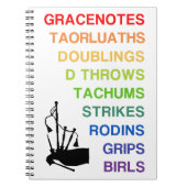 Notitieboek voor doedelzakspelers, 6,5 inch B x 8, (Voorkant)