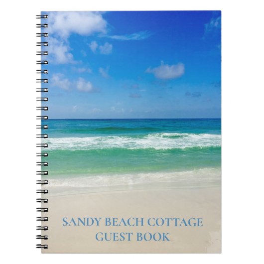 Notitieboek voor Eigen Beach House Guest Book Ocea (Voorkant)