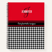 Notitieboek voor gepersonaliseerd chic red houndst (Voorkant)
