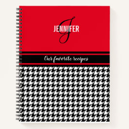 Notitieboek voor gepersonaliseerd chic red houndst