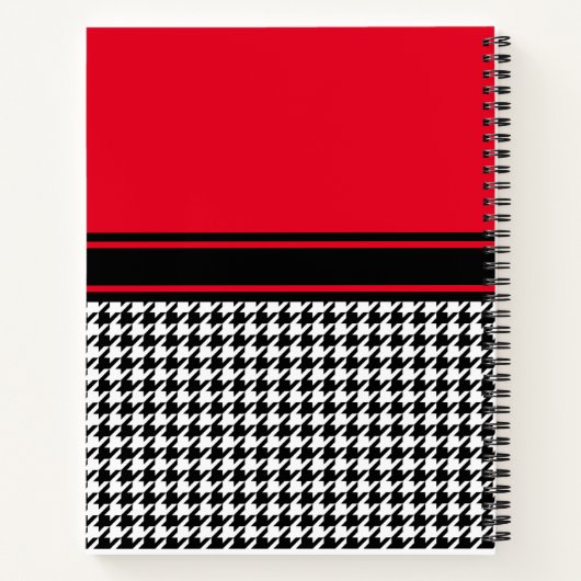 Notitieboek voor gepersonaliseerd chic red houndst (Achterkant)