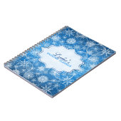 Notitieboek voor gepersonaliseerde blauwe en witte (Linkerzijde)