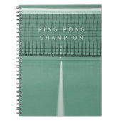 Notitieboek voor groene pingpong Champion Table Te (Voorkant)