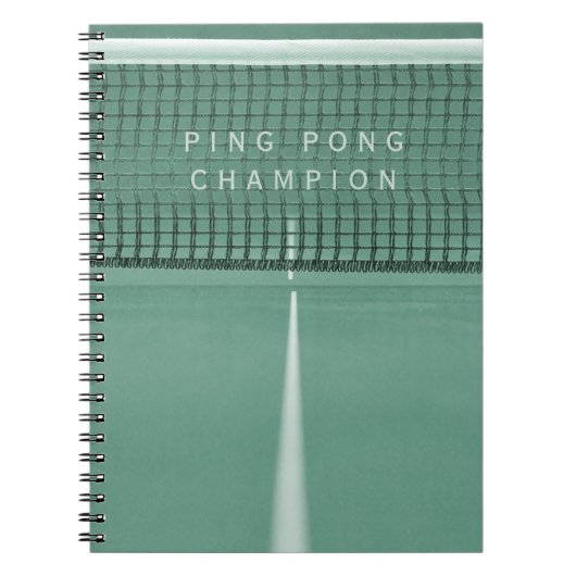 Notitieboek voor groene pingpong Champion Table Te (Voorkant)