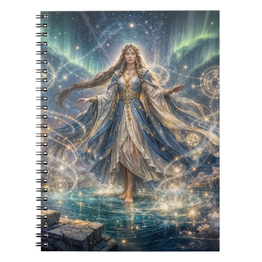 Notitieboek voor Hemelse Tovenares – Mysterieus Bl (Voorkant)