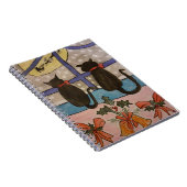 Notitieboek voor kerstfeestbedekking met zwarte ka (Rechterzijde)