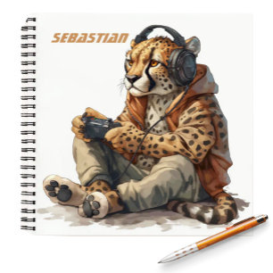 Notitieboek voor kinderen Gamer Cheetah