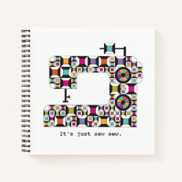 Notitieboek voor kleurrijke naaimachine Kilt Patte