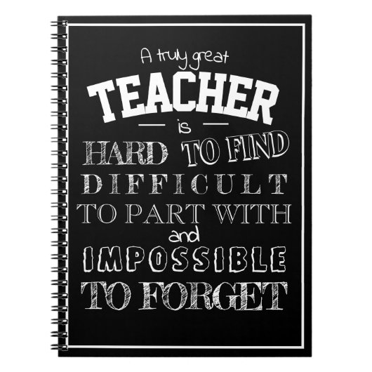 Notitieboek voor lerarenwaardering Dank je cadeau (Voorkant)