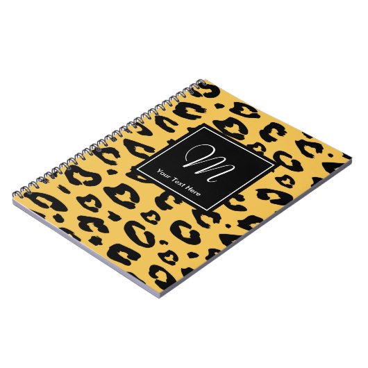 Notitieboek voor luipdruk | Dierlijke monogram (Linkerzijde)