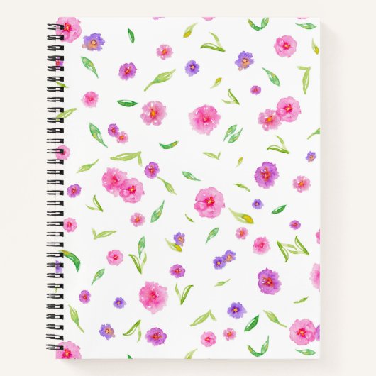 Notitieboek voor Mama Vrienden met Waterverf Bloem (Voorkant)