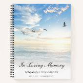 Notitieboek voor monumenten of funeral Beach Ocean (Voorkant)