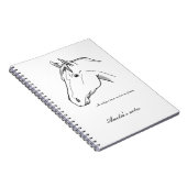 Notitieboek voor paardenminimalistisch lijnontwerp (Rechterzijde)