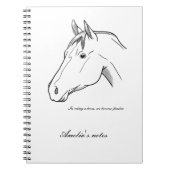 Notitieboek voor paardenminimalistisch lijnontwerp (Voorkant)
