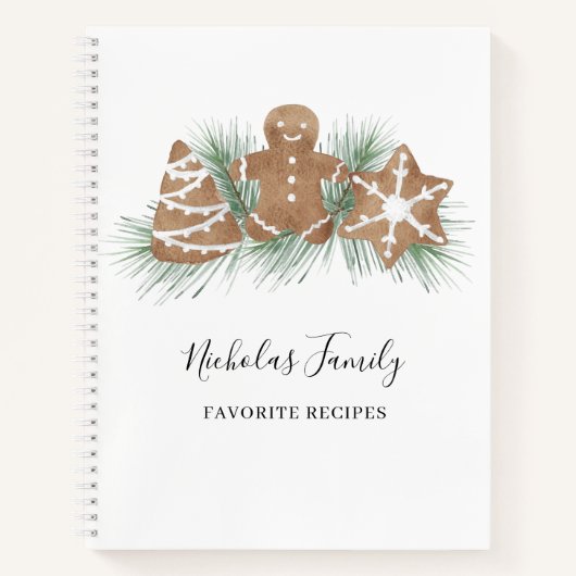 Notitieboek voor persoonlijk kerstrecept (Voorkant)