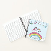 Notitieboek voor persoonlijke naam met Unicorn op  (Binnen)