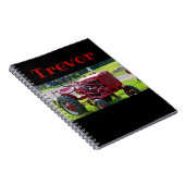 Notitieboek voor persoonlijke rode tractor (Rechterzijde)