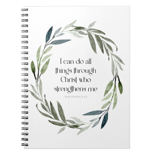 Notitieboek voor scripts | Filippijnen 4:13 (Voorkant)