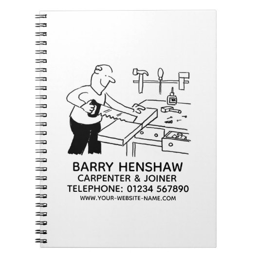 Notitieboek voor speciale acties voor timmerhout e (Voorkant)