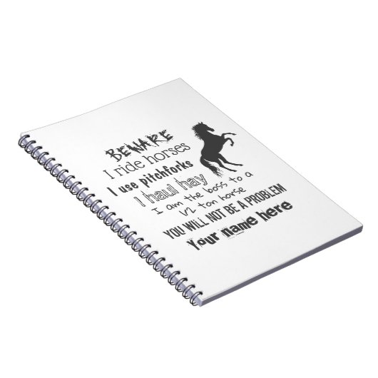 Notitieboek voor speciale foto's van paardenrenner (Rechterzijde)