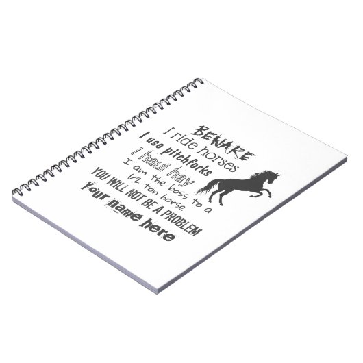 Notitieboek voor speciale foto's van paardenrenner (Linkerzijde)