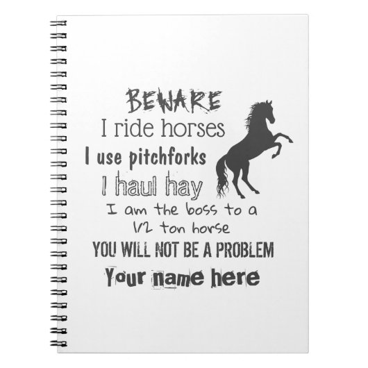 Notitieboek voor speciale foto's van paardenrenner (Voorkant)