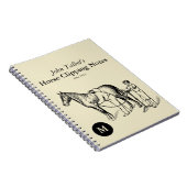 Notitieboek voor  uitknipmonogram paard (Rechterzijde)