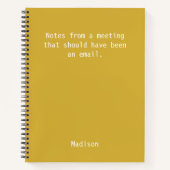 Notitieboek voor vergadernotities (Voorkant)