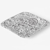 Notitieboek voor voedseldoedels papieren bordje (Gebogen)