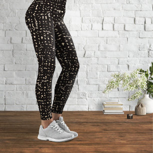 Notitieboek voor zwart-wit en zilver leggings