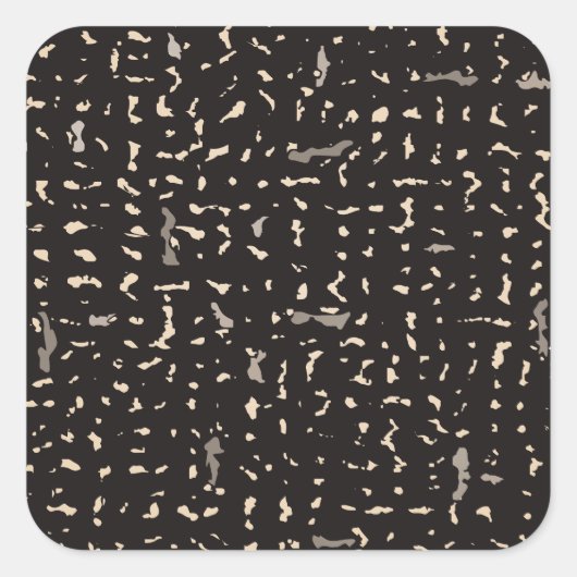 Notitieboek voor zwart-wit en zilver vierkante sticker (Voorkant)