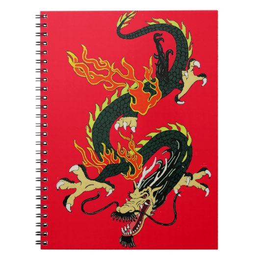 Notitieboek voor zwarte Chinese draak (Voorkant)
