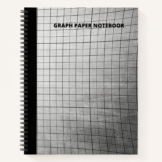NOTITIEBOEK VOOR ZWARTE GRAPH PAPIER ONTWERP (Voorkant)