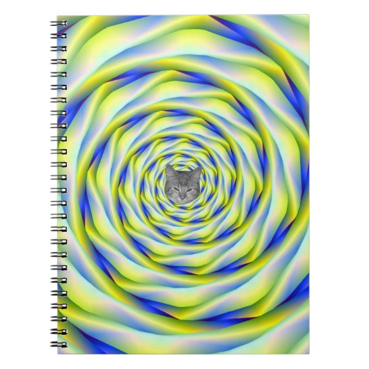 Notitieboek Vortex in Blauw en Geel (Voorkant)