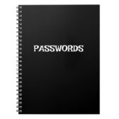 NOTITIEBOEK  WACHTWOORDEN | stijlvol (Voorkant)