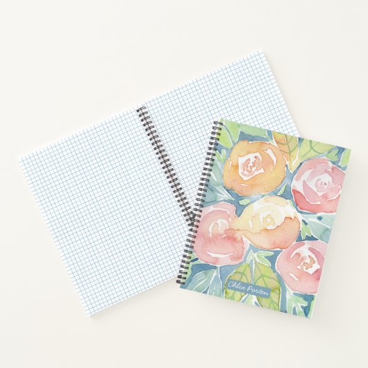 Notitieboek  Waterverf Flowers (Binnen)