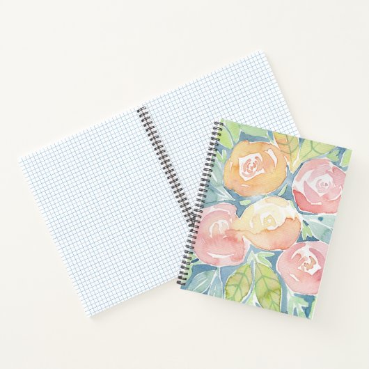 Notitieboek  Waterverf Flowers (Binnen)