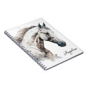 Notitieboek - Waterverf paard wit (Rechterzijde)