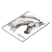 Notitieboek - Waterverf paard wit (Linkerzijde)