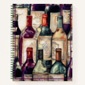 Notitieboek-wijnoverlagen ontvangen notitieboek (Voorkant)