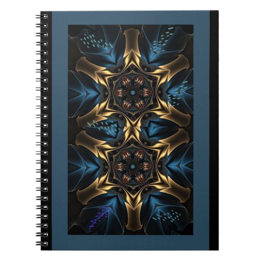 Notitieboek Wild Blue & Gold Design Journal (Voorkant)