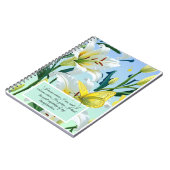 Notitieboek Witte Lelie Geel Vlinder Inspirerend (Linkerzijde)