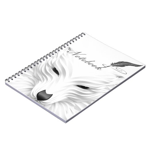 notitieboek witte wolf (Linkerzijde)