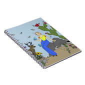Notitieboek woestijnmeisje en dieren (Rechterzijde)