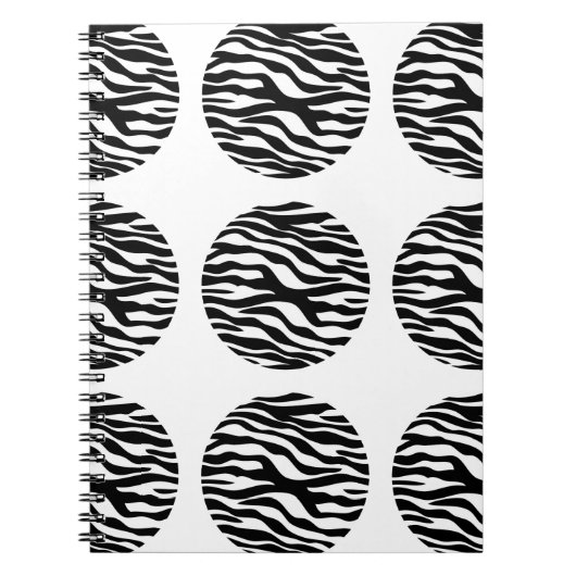 Notitieboek Zebra Print Polka Dots (Voorkant)