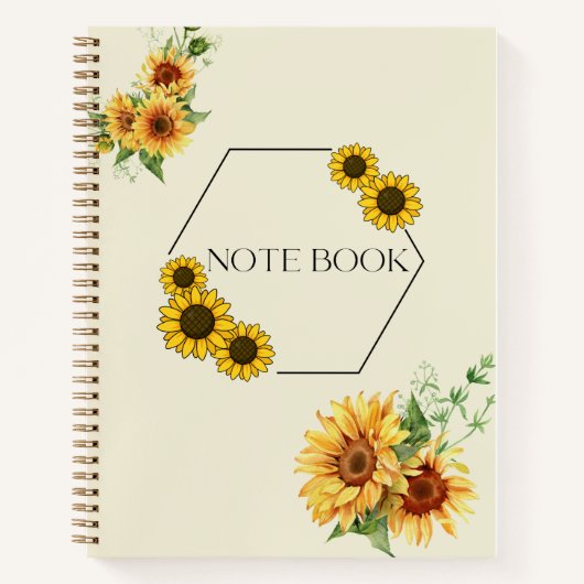 notitieboek zonnebloem (Voorkant)