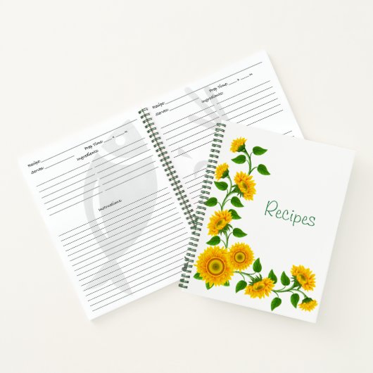 Notitieboek-zonnebloemen Notitieboek (Binnen)