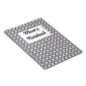 Notitieboek zwart en grijs grafisch patroon (Rechterzijde)