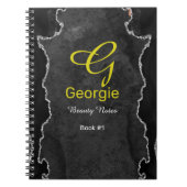 Notitieboek zwart/zilver Agate (Voorkant)