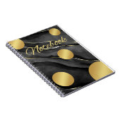 Notitieboek zwarte en goudstippen (Rechterzijde)